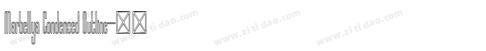 Marbellya Condensed Outline字体转换